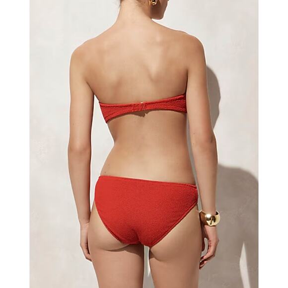 J Crew Textured O Ring Bandeau Bikini Top 3X NWT Black Swim BP264 J.Crew - Picture 3 of 5